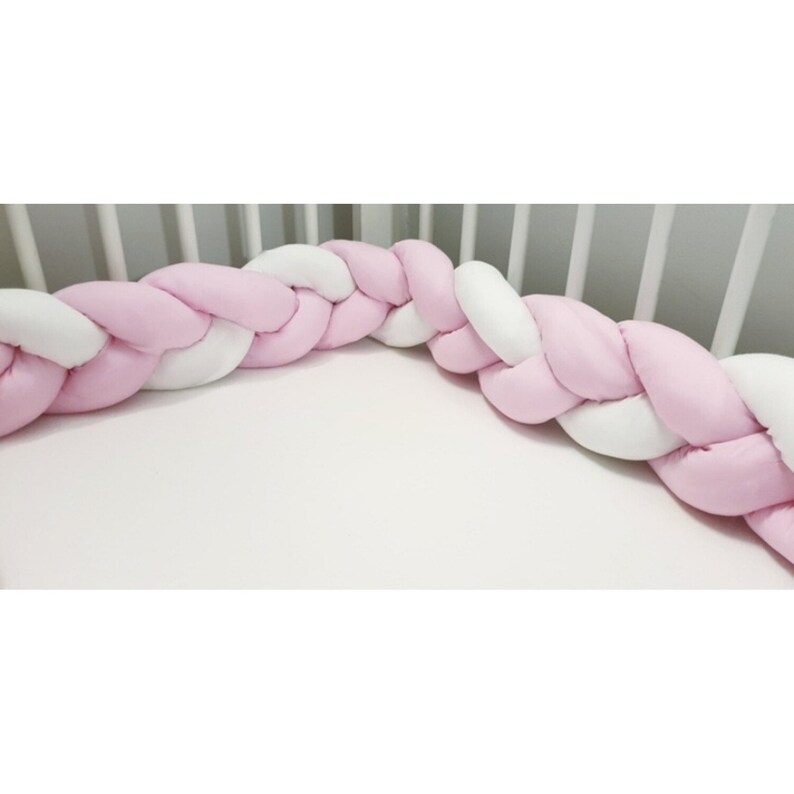 Crib Bumper Bedding Bed Cot Braid Pillow Pad Protector Etsy UK
