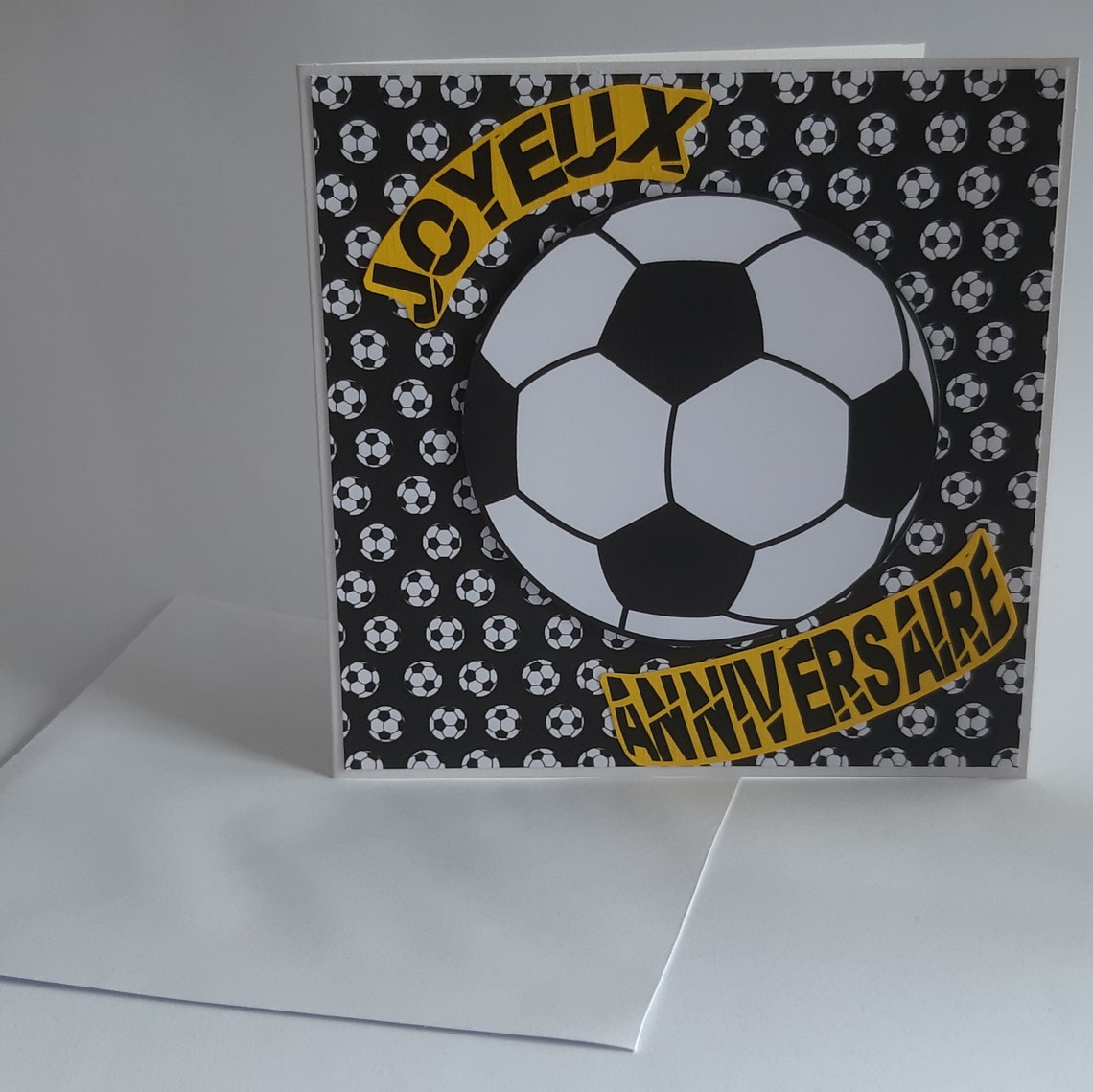 Carte anniversaire Enfant Football Etsy