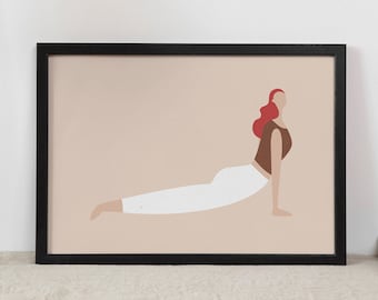Yoga Pose Poster,Yoga Art Print,Yoga Decoration Poster,Woman Diversity Yoga Wall Art,Yoga Lover Art Print Gift,Illustrated Yoga Poster