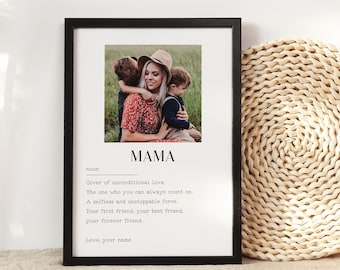 Personalised Mom Definition Print,Custom Mother Definition Art Print,Mama Custom Poster,Mother Quote,Mother Printable Art,Mothers Day Gift