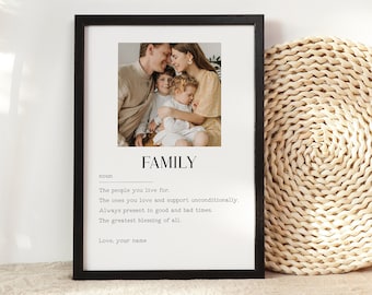 Personalised Family Definition Print,Custom Family Definition,Family Custom Poster,Family Quote Gift,Geschenk fur Familie,Gift for Family
