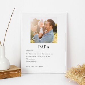 Geschenk fur Papa,Vater Definition Poster,Benutzerdefinierte Geschenk,Papa Karte,Geburtstag der Vater,Plakat für Papa,Bester Vater Print
