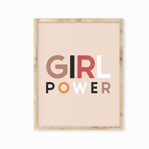 Girl Power Wall Art,Boho Feminist Digital Poster,Empowered Women Print,Feminist Equality Art,Empowering Nursery Print,Feminist Quote Poster