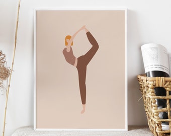 Yoga Pose Poster,Yoga Art Print,Yoga Decoration Poster,Woman Yoga Art,Yoga Lover Art Print,Illustrated Yoga Poster,Meditation Yoga Print