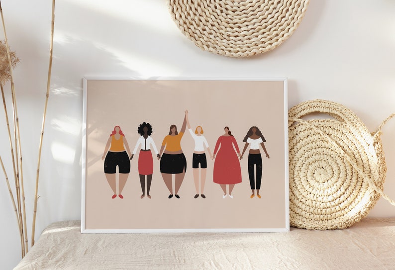Feminist Poster Bundle,Feminist Gallery Wall,Empowered Women Poster Set,Girl Power Poster Set,Boho Feminist Art,Feminist Nursery Art Set