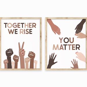 Diversity Poster Bundle,Equality Set of 2 Prints,Equality Poster Bundle,Inclusive Classroom,Diversity Classroom Poster,Equality Quote Poster