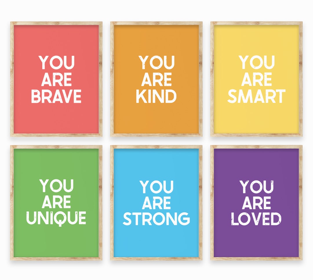 Classroom Poster Bundle,classroom Set of 6 Prints,rainbow Classroom ...