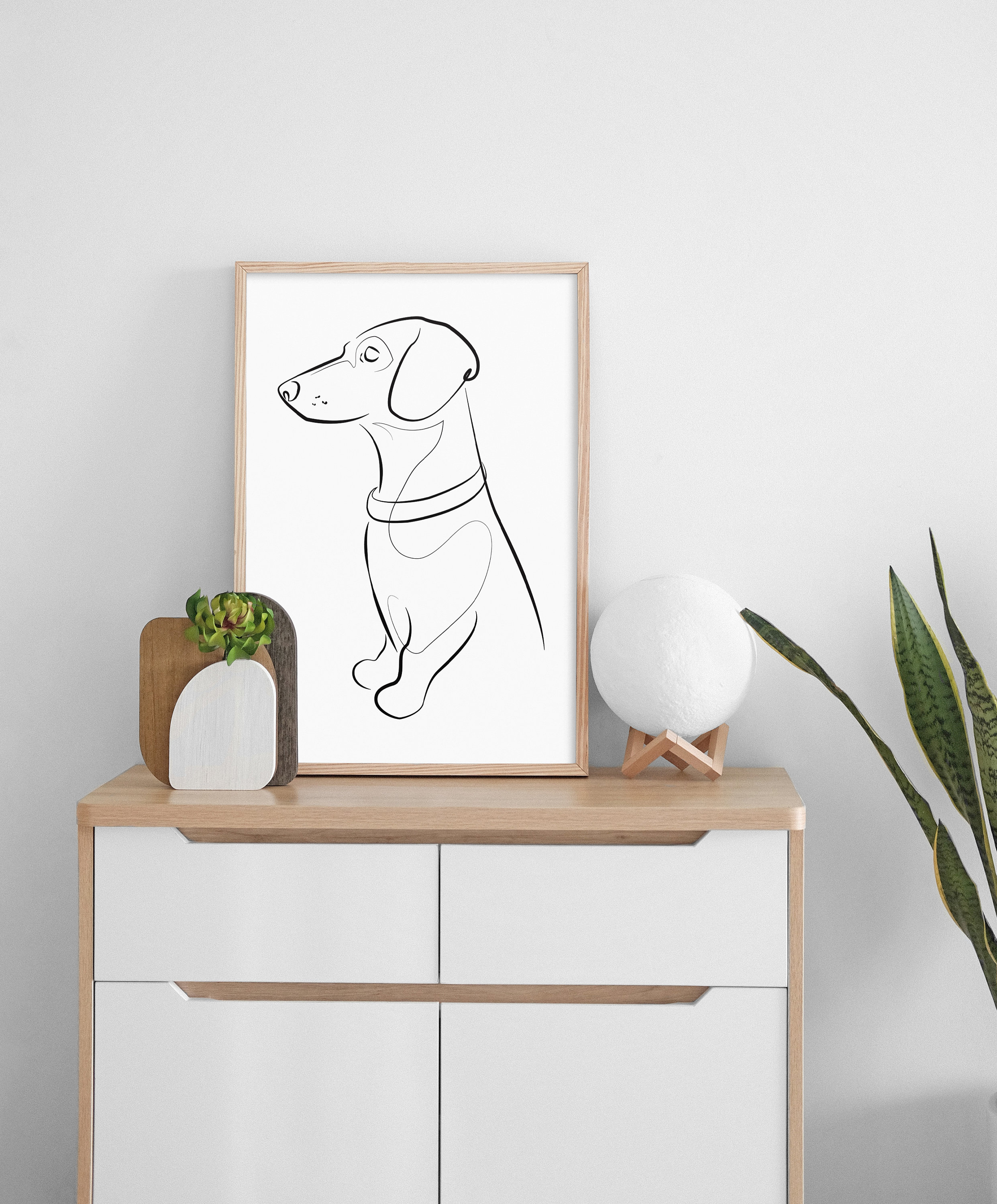 Dachshund One Line DrawingDachshund PortraitDachshund | Etsy