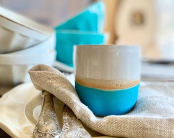 La Petite Chaux® Keramikbecher 'Bleu' 200 ml mit Liebe von Hand gefertigt