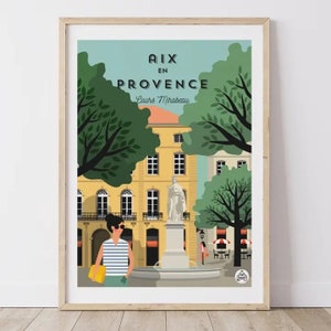 Poster AIX EN PROVENCE - Le Cours Mirabeau