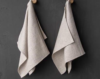 Set of 2 La Petite Chaux® guest towels linen ‘Natural’