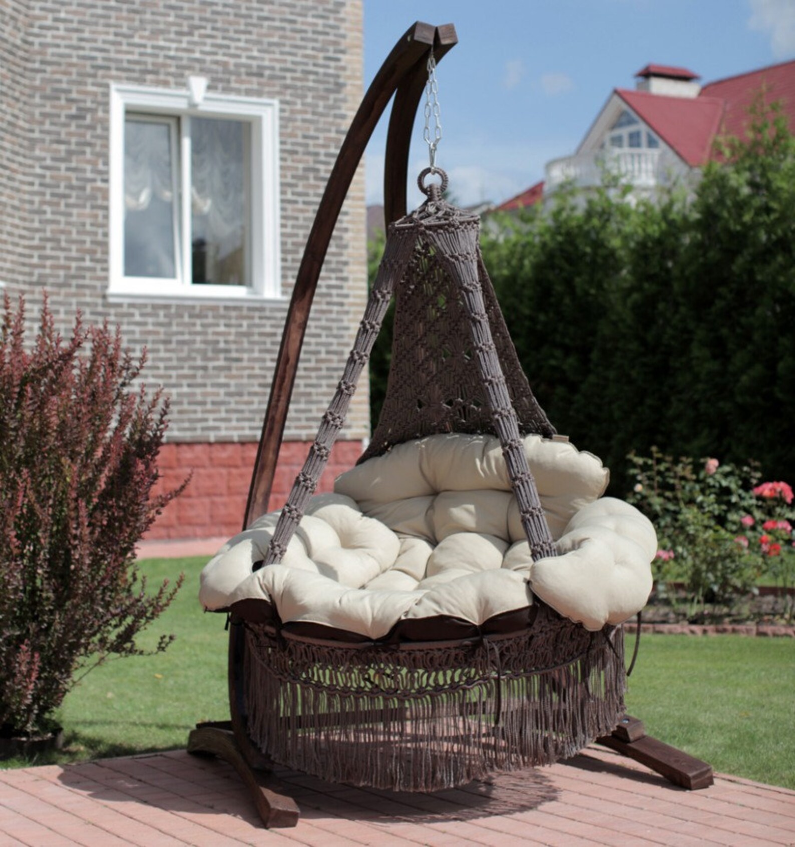 SWING CHAIR with Wooden stand Etsy