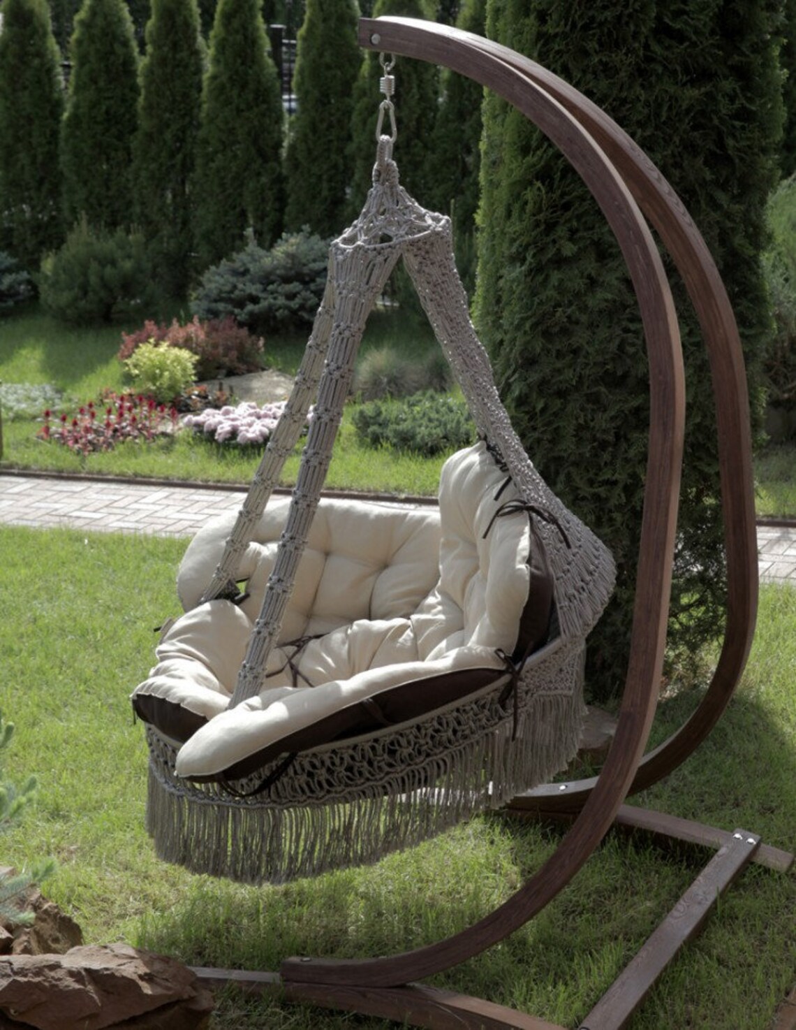 SWING CHAIR with Wooden stand Etsy
