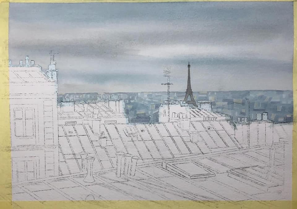 La Balade Du Chat De Gouttière paris. Roofs Fireplaces | Etsy