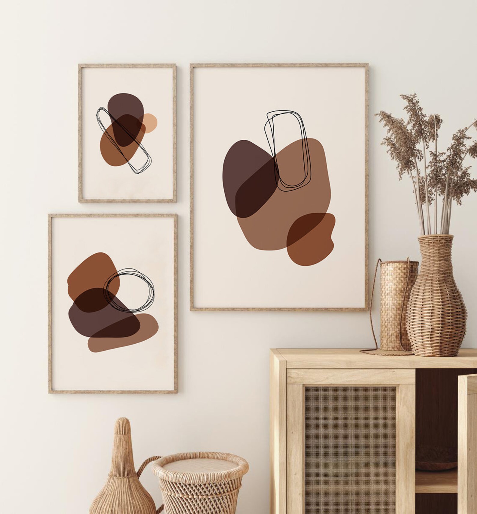 Printable Wall Art 3 piece wall art Gallery Wall Set Boho | Etsy