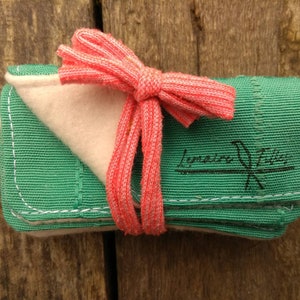 3 make-up remover squares in over-watered fabric and GOTS cotton fleece