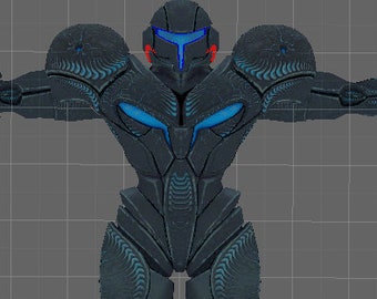 Dark Samus full armor- Foam Pattern Pepakura