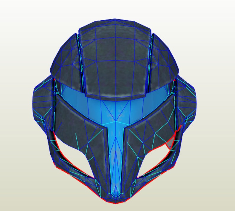 Dark Samus Helmet - Foam Pattern Pepakura - Etsy