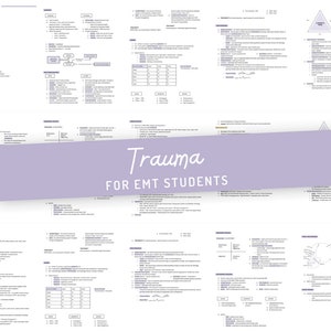 Trauma - EMS Study Guide, the perfect study guide for EMT school, study guide to pass the NREMT