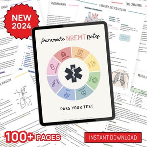 The NREMT-P study guide, the perfect study guide for Paramedic school, study guide to pass the NREMT-P, Paramedic Notes