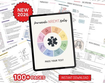 The NREMT-P study guide, the perfect study guide for Paramedic school, study guide to pass the NREMT-P, Paramedic Notes