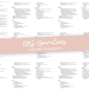 EMS Operations - EMS Study Guide, the perfect study guide for emt school, study guide to pass the NREMT