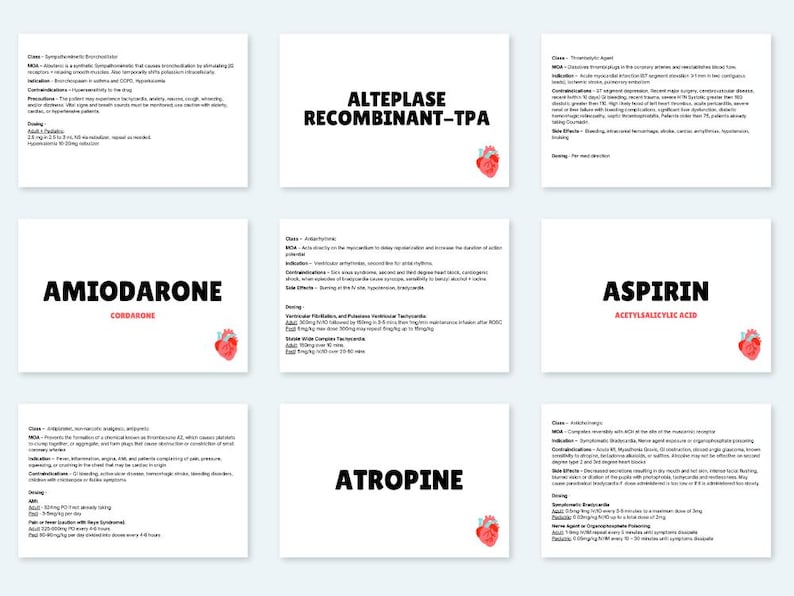 EMS Pharmacology Flashcards | NREMT Study Guide (printable + Digital ...