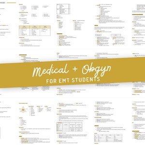 Medical/OBGYN - EMS Study Guide, the perfect study guide for emt school, study guide to pass the NREMT