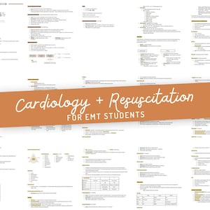 Cardiology & Resuscitation - EMS Study Guide, the perfect study guide for EMT school, study guide to pass the NREMT