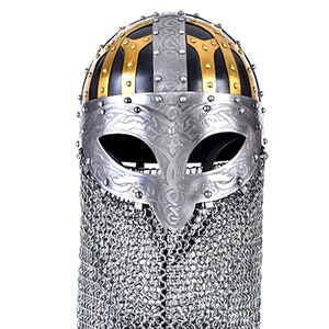 Highly Detailed Norse Warrior Helmet with Aventail