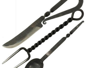 Medieval Stainless Hand Forged 3 Pcs Cutlery Set