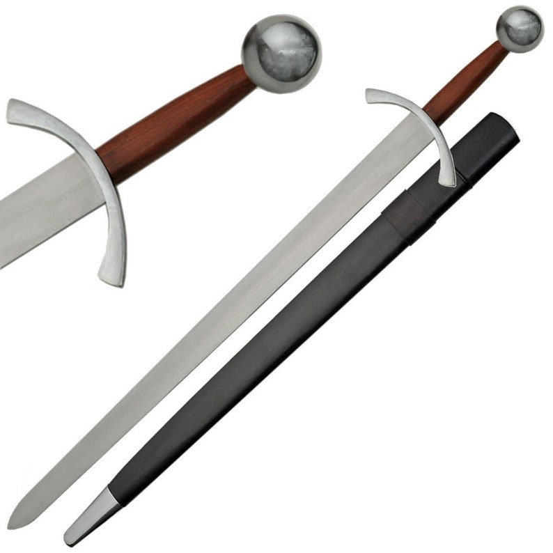 New Archers Medieval War Sword w Leather Sheath
