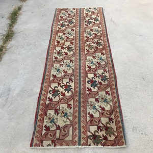 turkish runner rug ,vintage oushak rug , boho rug , 6.6x2.4 ft. , turkey rug , bohemian rug , nomadic rug , living room rug,Patch work runne