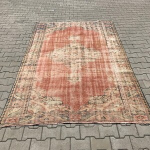 Turkish rug,Oushak rug,Vintage rug,Handmade rug,Large rug,Bohemian rug,Natural rug,Turkish vintage rug,Vintage turkish rug,Anatolian rug,