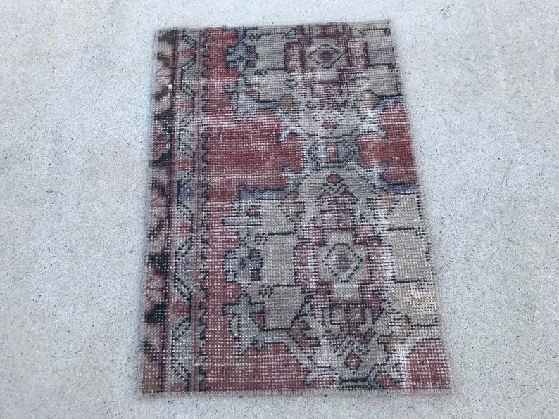 2.3x1.7 ft Oriental Rug Turkish Carpet Vintage Rug Turkish Rug Oushak Carpet Rug Oushak Rug Area Rug Bohemian Vintage Oushak Rug