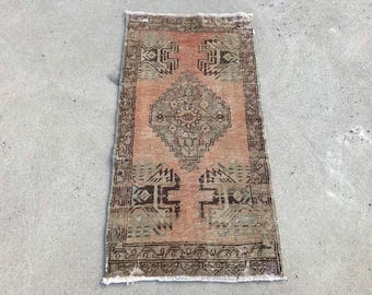 3 ‘x 1’5 Oushak Small Rug,Vintage Wool Rug,Door Mat rug, Small Rug For Kitchen,Turkish Small Rug,Home Living Small Rug,Home Decor Mat Rug,