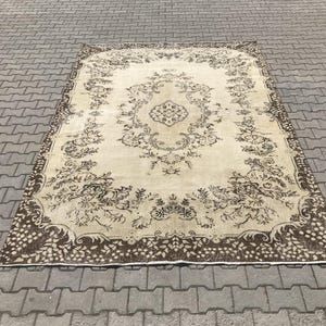 Turkish rug,Oushak rug,Vintage rug,Handmade rug,Anatolian rug,Turkish vintage rug,Vintage turkish rug,Natural rug,Bohemian rug,Large rug,