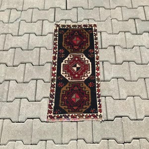 Tapis vintage turc, tapis turc vintage, tapis turc Oushak, tapis anatolien, petit tapis de passage, tapis en laine, tapis unique, tapis, 1 x 3 tapis, tapis de porte,
