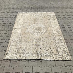 Turkish rug,Oushak rug,Vintage rug,Handmade rug,Large rug,Bohemian rug,Natural rug,Turkish vintage rug,Vintage turkish rug,Anatolian rug,5x8