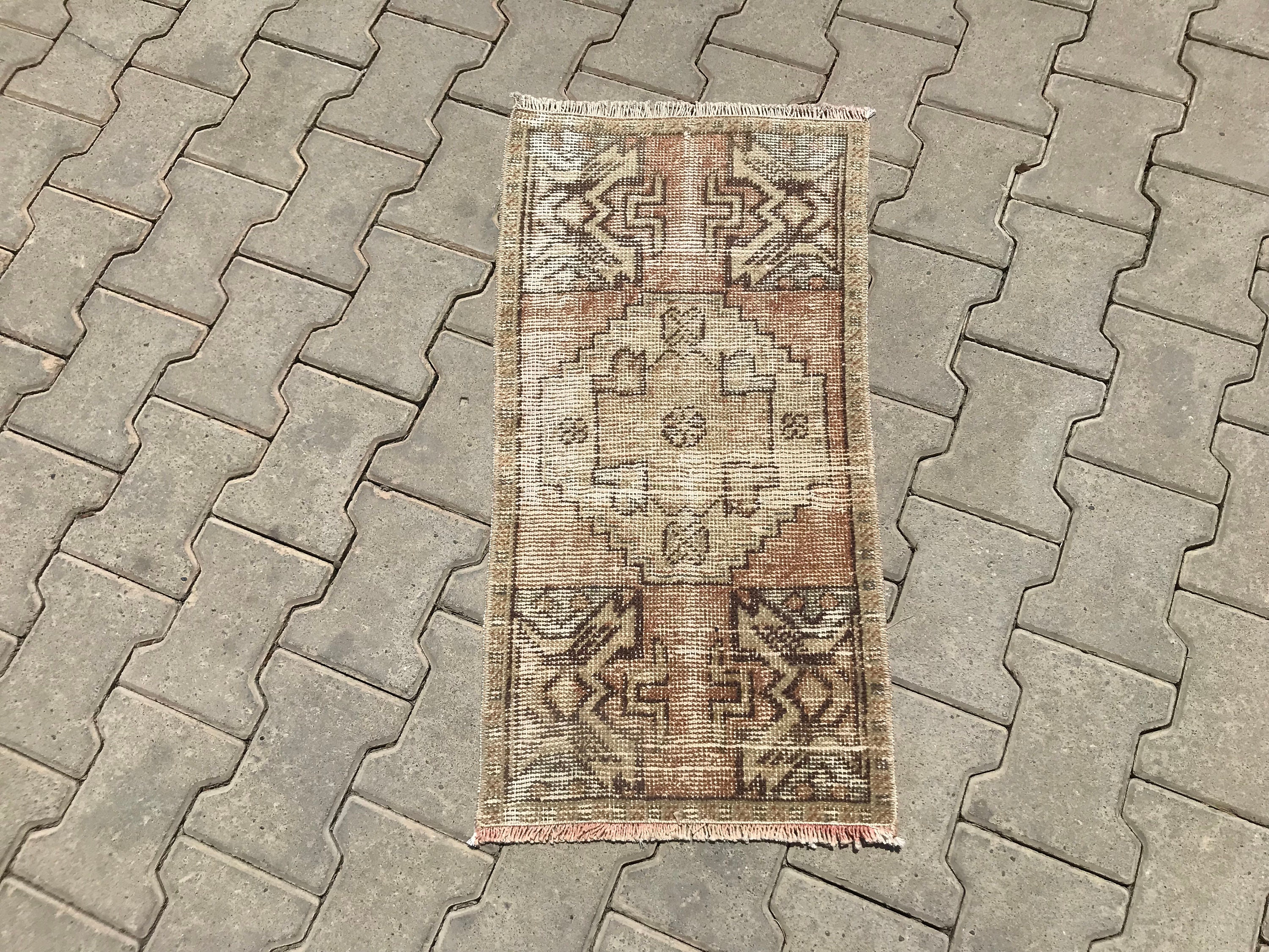 レンガ ヴィンテージラグ スモールラグ ランナーラグ トルコラグ