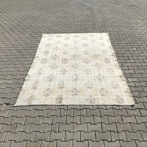 6.4 x 10 Ft, Turkish Rug, Oushak Rug, Vintage Rug, Handmade Large Rug, Bohemian Large Rug, Beige Rug, Large Rug, Anatolian Rug, Nomadic Rug