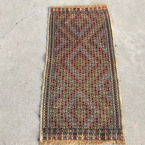 3 ‘x 1’5 Oushak Small Rug,Vintage Wool Rug,Door Mat rug, Small Rug For Kitchen,Turkish Small Rug,Home Living Small Rug,Home Decor Mat Rug,