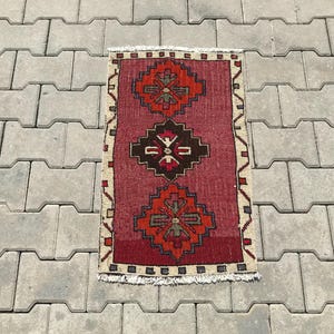Door mat rug,Bath mat rug,Turkish vintage rug,Vintage turkish rug,Turkish rug,Vintage rug,Oushak rug,Vintage oushak rug,Small runner rug,1x3