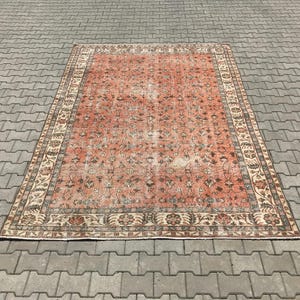 Turkish rug,Oushak rug,Vintage rug,Handmade rug,Large rug,Bohemian rug,Natural rug,Turkish vintage rug,Vintage turkish rug,Anatolian rug,