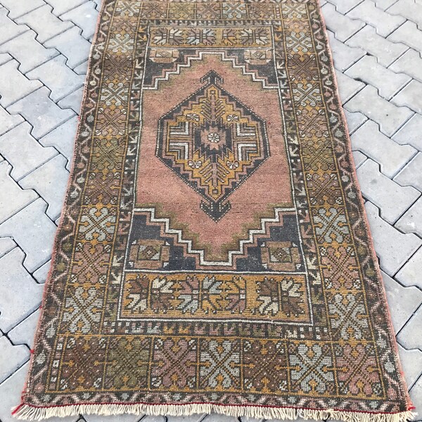 Oushak rug, Vintage Rugs,Turkish Rugs,Vintage Turkish Rugs, Turkish Area Rug,Turkish Oushak Rugs, Free Shipping, 5’1x3 ft , Faded Rugs