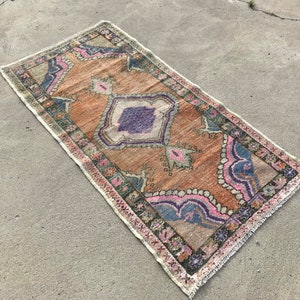 pink rug,oushak rug,oushak rug,handmade rug,turkish rug handwoven rug handknotted rug i,madallion rug, 5x2’6 ft,anatolian rug,Vintage Rug