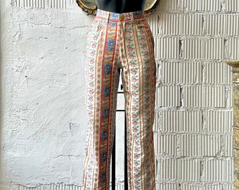Vintage Dior Linen Pants – 1990s High Waist, Side Slits