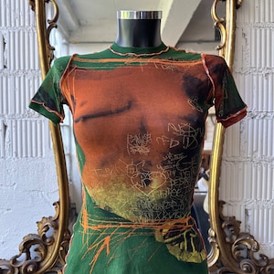 Vintage S/S 1999 Jean Paul Gaultier Venus De Milo Mesh Sheer