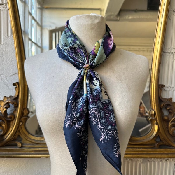 Jean Paul Gaultier vintage galaxy motif printed silk scarf