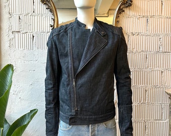 Vintage Gucci by Tom Ford documented S/S 2002 denim biker jacket